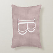 Aangepaste baby monogram begintekst gestructureerd accent kussen (Voorkant(Verticaal))