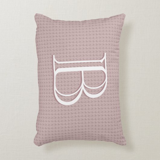Aangepaste baby monogram begintekst gestructureerd accent kussen (Voorkant(Verticaal))