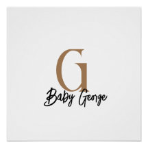 aangepaste baby monogram unisex naam personalisere