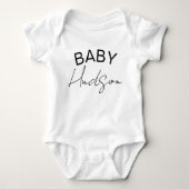 Aangepaste Baby naam, achternaam of voornaam Baby  Romper (Voorkant)