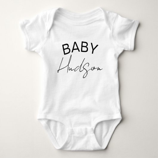 Aangepaste Baby naam, achternaam of voornaam Baby  Romper (Voorkant)