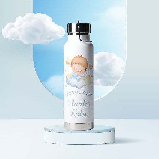 Aangepaste Baby-naam Blue Cloud Waterfles