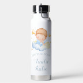 Aangepaste Baby-naam Blue Cloud Waterfles (Links)