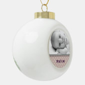 Aangepaste Baby-naam en Photo Ball-Ornament Keramische Bal Ornament (Links)
