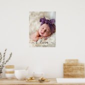 Aangepaste Baby Naam Foto Muur Kunst Afdrukken Poster (Keuken)