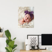 Aangepaste Baby Naam Foto Muur Kunst Afdrukken Poster (Thuiskantoor)