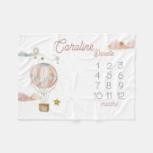 Aangepaste Baby Naam Hete Luchtballondeken Geen Ma Fleece Deken (Voorkant (Horizontaal))