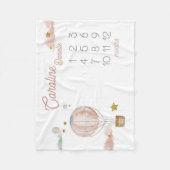 Aangepaste Baby Naam Hete Luchtballondeken Geen Ma Fleece Deken (Voorkant)