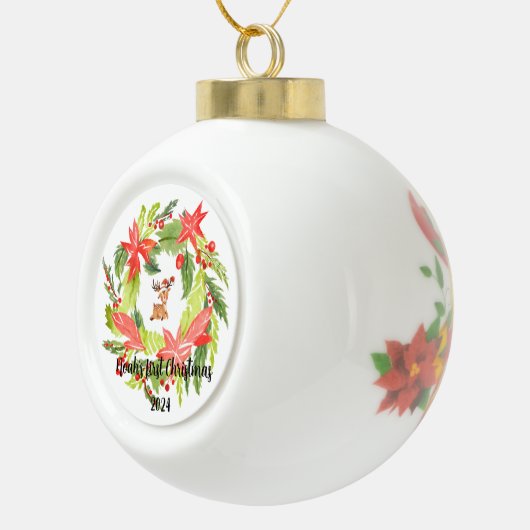 Aangepaste baby naam keramische kerst ornament (Rechts)