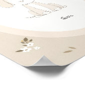 Aangepaste baby naam kinderkamer - Cute hond poste Poster (Hoek)