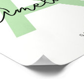 Aangepaste Baby Naam Kwekerij Monogram Letter Kind Poster (Hoek)