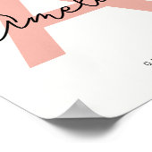 Aangepaste Baby Naam Kwekerij Monogram Letter Kind Poster (Hoek)