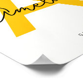 Aangepaste Baby Naam Kwekerij Monogram Letter Kind Poster (Hoek)