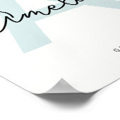 Aangepaste Baby Naam Kwekerij Monogram Letter Kind Poster (Hoek)