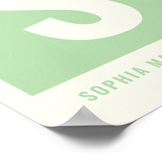 Aangepaste Baby Naam Kwekerij Wanddecoratie Monogr Poster (Hoek)