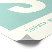 Aangepaste Baby Naam Kwekerij Wanddecoratie Monogr Poster (Hoek)