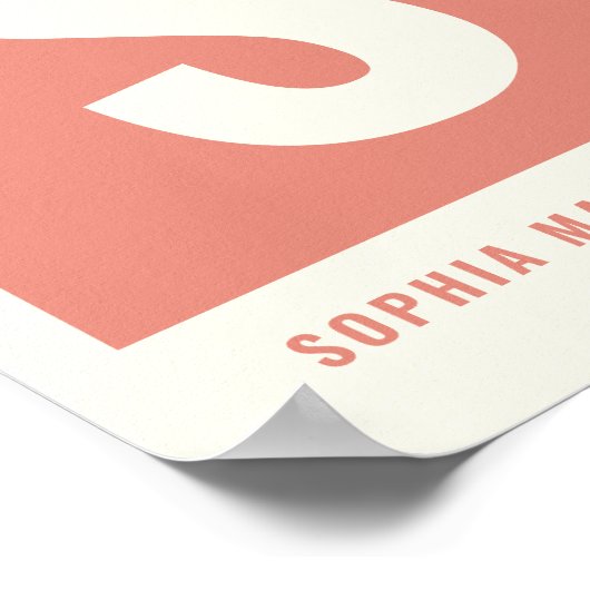 Aangepaste Baby Naam Kwekerij Wanddecoratie Monogr Poster (Hoek)