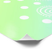 Aangepaste Baby naam Pastel Regenboogneveldruk Perfect Poster (Hoek)