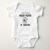 Aangepaste Baby Naam Poker Speler in Training Romper (Voorkant)