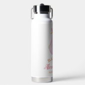 Aangepaste Baby naam roze Waterfles (Voorkant)
