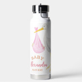 Aangepaste Baby naam roze Waterfles (Links)