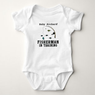 Aangepaste Baby Naam Visser in Training Romper