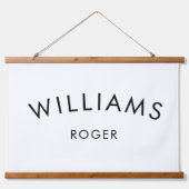 Aangepaste Baby-naam | Wandophanging | Houtkunst Hangend Wandkleed (Voorkant)