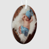Aangepaste Baby Newborn Photo Holiday Ornament (voorkant)