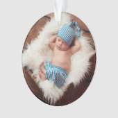 Aangepaste Baby Newborn Photo Holiday Ornament (voorkant)