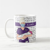 Aangepaste Baby OB/GYN verpleegster Koffiemok (Links)