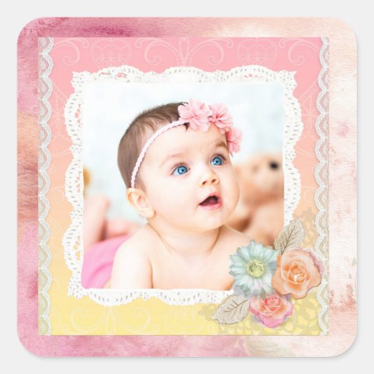 Aangepaste Baby of familie foto Stickers (Voorkant)