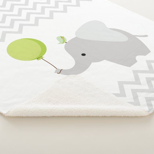 Aangepaste Baby olifant Blanket Sherpa Deken (3/4)