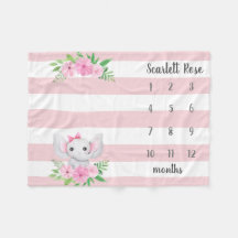 Aangepaste Baby olifant-fotomijlpaal