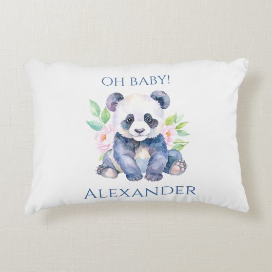 Aangepaste Baby Panda  Accent Kussen (Voorkant)