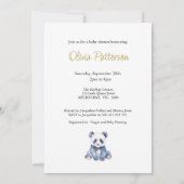 Aangepaste Baby Panda Baby shower Uitnodiging (Achterkant)