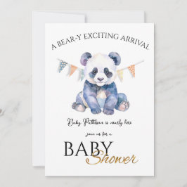 Aangepaste Baby Panda Baby shower Uitnodiging