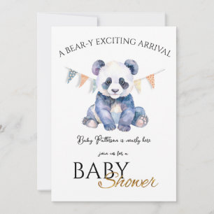 Aangepaste Baby Panda Baby shower Uitnodiging