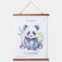 Aangepaste Baby Panda  Hangend Wandkleed
