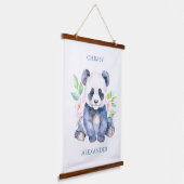 Aangepaste Baby Panda  Hangend Wandkleed (Gebogen)