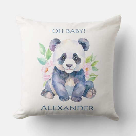 Aangepaste Baby Panda  Kussen (Voorkant)