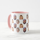 Aangepaste Baby Papa Mama Gezicht Mok Baby 3 Foto' (Voorkant links)