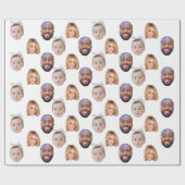 Aangepaste Baby Papa Mama Gezicht Mok Baby 3 Foto' Cadeaupapier (Vlak)