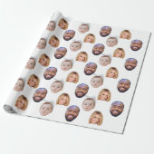 Aangepaste Baby Papa Mama Gezicht Mok Baby 3 Foto' Cadeaupapier (Uitgerold)