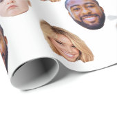 Aangepaste Baby Papa Mama Gezicht Mok Baby 3 Foto' Cadeaupapier (Rol Hoek)