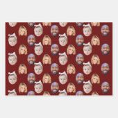 Aangepaste Baby Papa Mama Gezicht Mok Baby 3 Foto' Inpakpapier Vel (Voorkant)