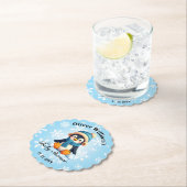 Aangepaste Baby Penguin Baby shower Papieren Onder Kartonnen Onderzetters (Insitu)
