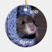 Aangepaste Baby Pet Rat Keramisch Ornament (Voorkant)