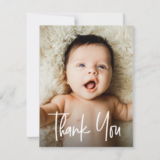 Aangepaste Baby Photo standaardformaat Bewerkbaar Aankondiging (Voorkant)
