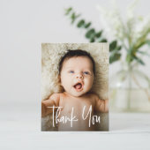 Aangepaste Baby Photo standaardformaat Bewerkbaar Aankondiging (Staand voorkant)