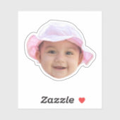 Aangepaste Baby Photo Stickers, Baby Photo Face Sticker (Vel)